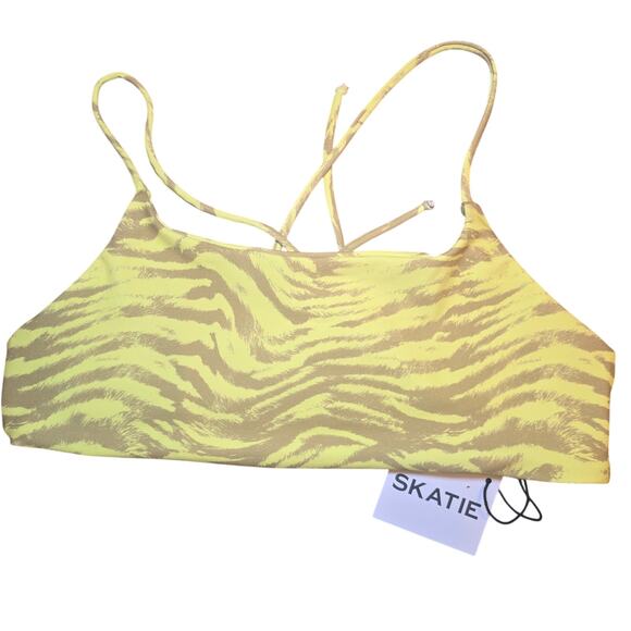 NWT Skatie Yellow Zebra Print Bikini - Picture 3 of 8